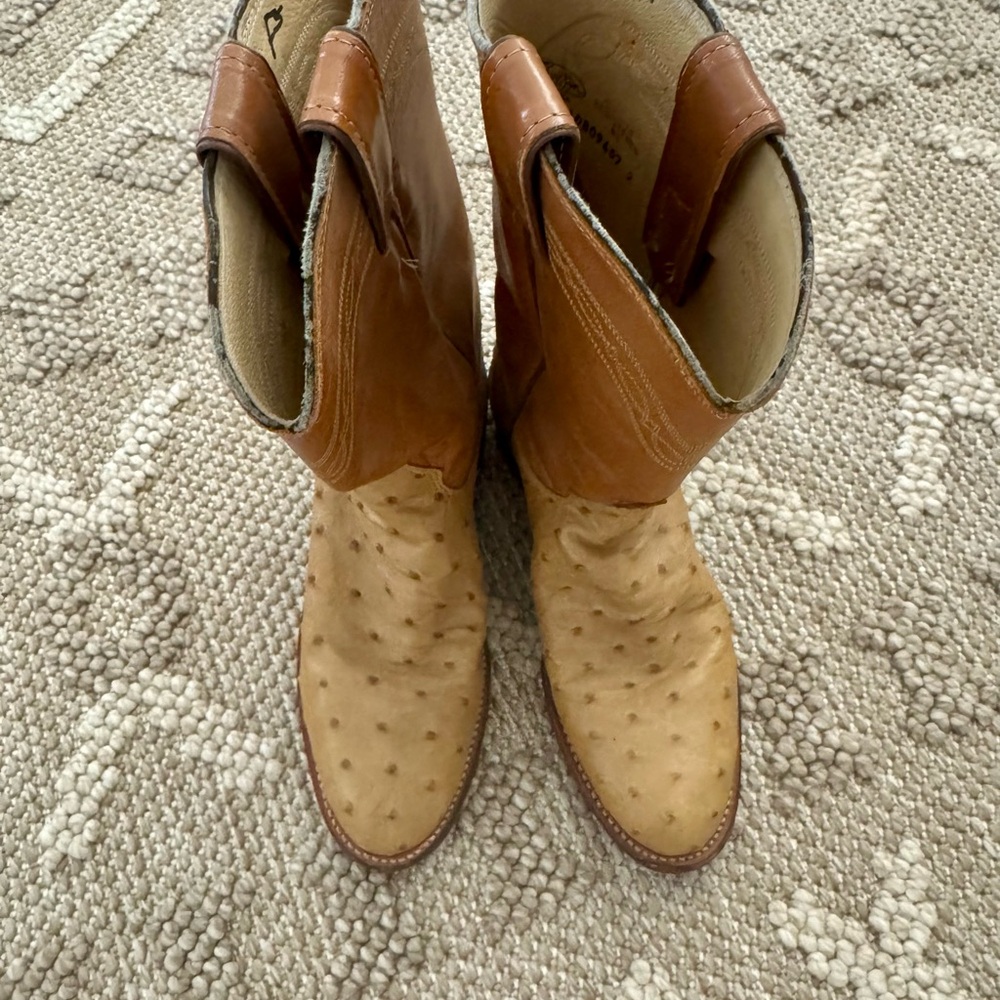 Two-Tone Leather Cowboy Boots